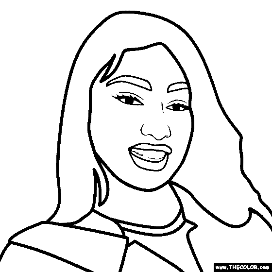 Megan Thee Stallion Coloring Page