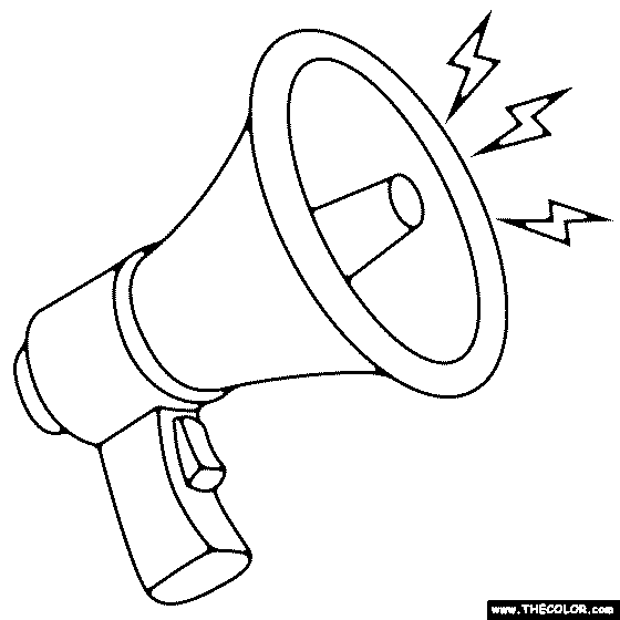 Megaphone Coloring Page