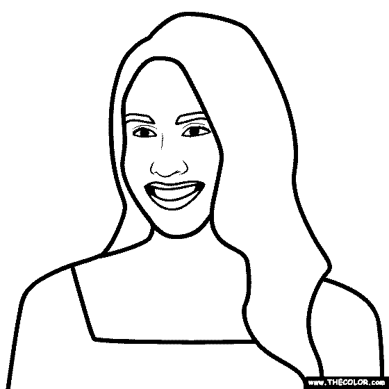 Meghan Markle Coloring Page