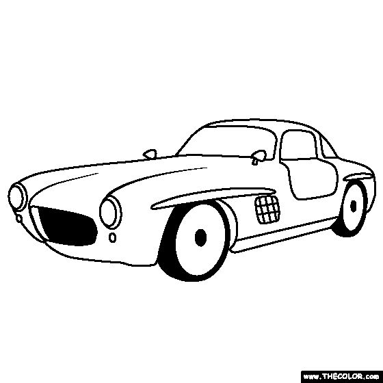 Mercedes 300SL Gullwing online coloring page