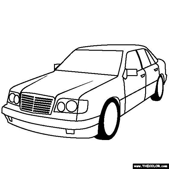 Mercedes Benz 500E coloring page