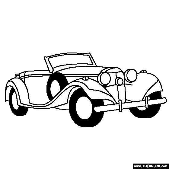 Mercedes Benz 540K 1935 online coloring page 