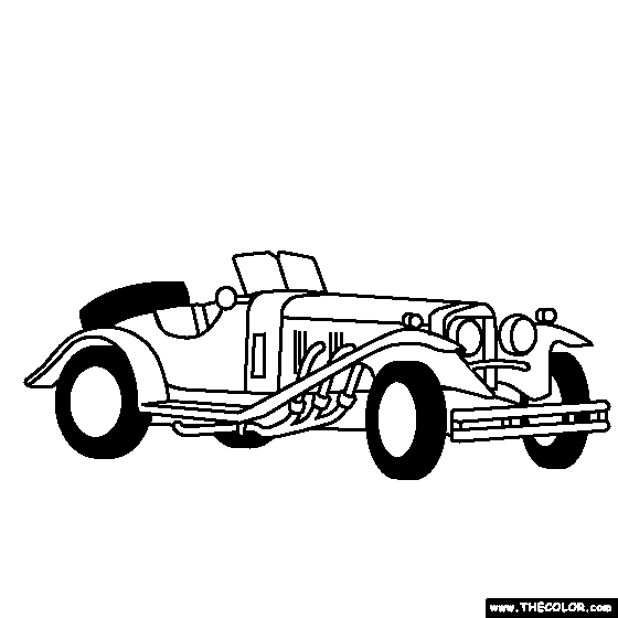 Mercedes Benz SSK 1928 online coloring page