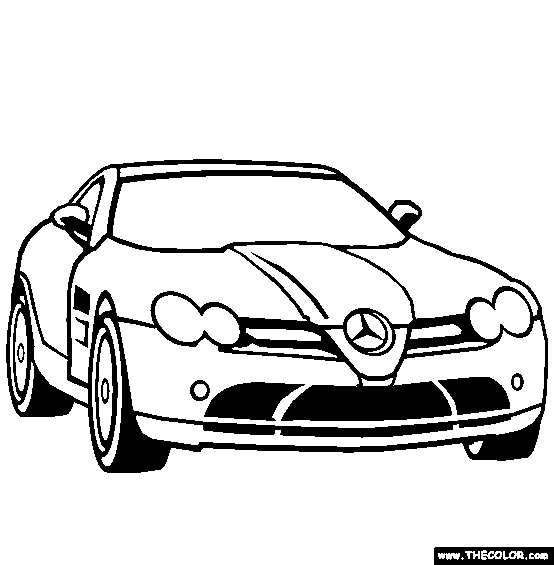 Mercedes SLR McLaren Coloring Page