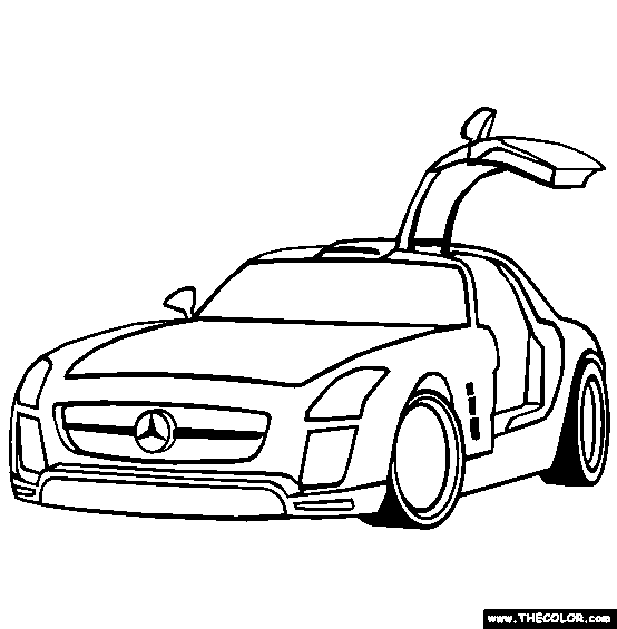 Mercedes SLS AMG GT3 Coloring Page
