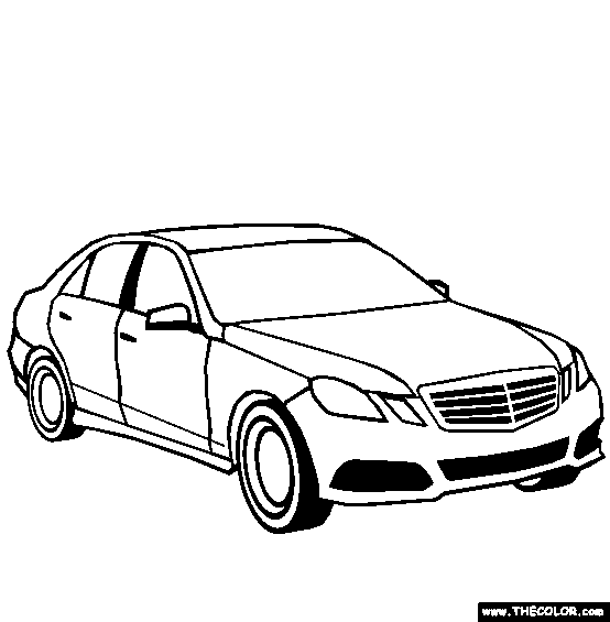 Mercedes Sport E Class Online Coloring Page