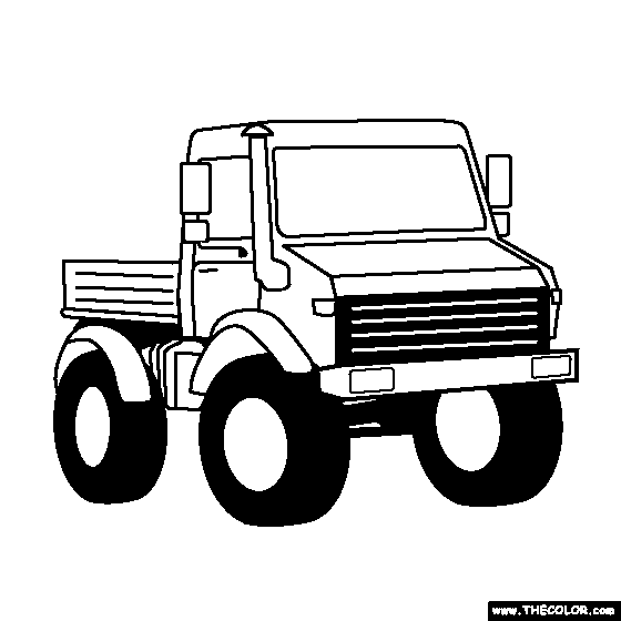 Mercedes Unimog Coloring Page