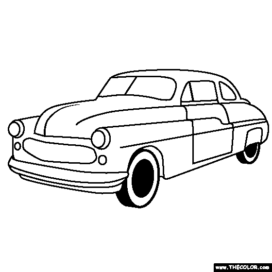 Mercury Coupe 1949 classic car coloring page