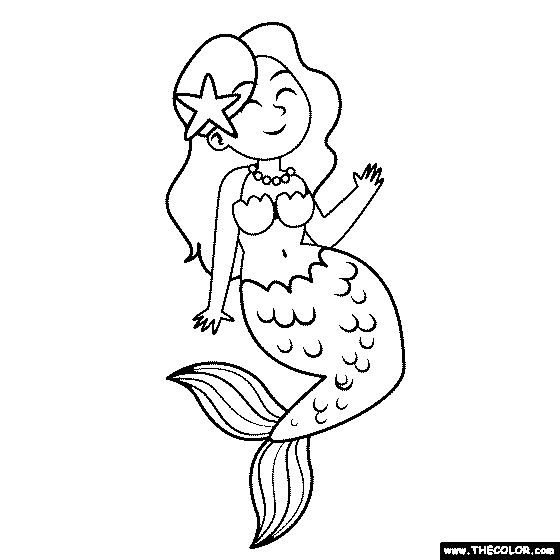 Mermaid Coloring Page