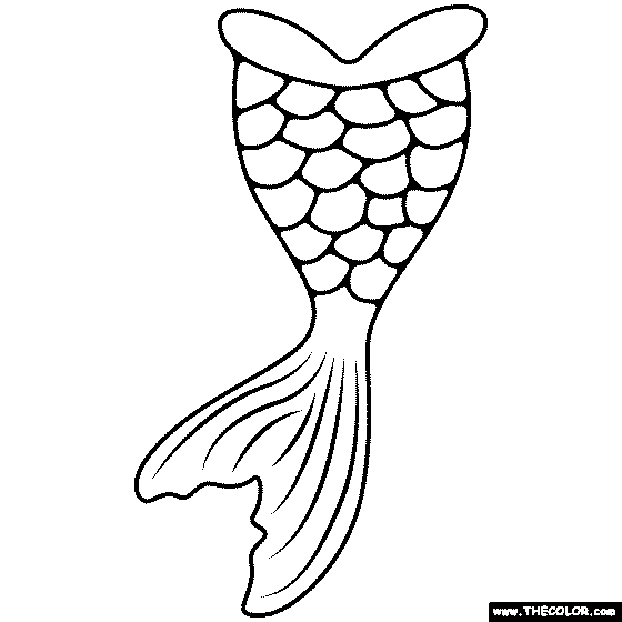 Mermaid Tail Coloring Page