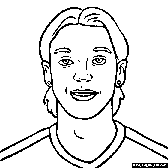 Mesut Ozil Coloring Page