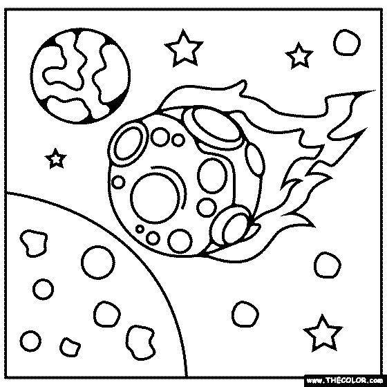 Meteor Coloring Page