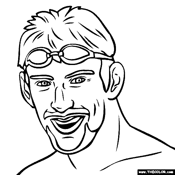 Michael Phelps Coloring Page