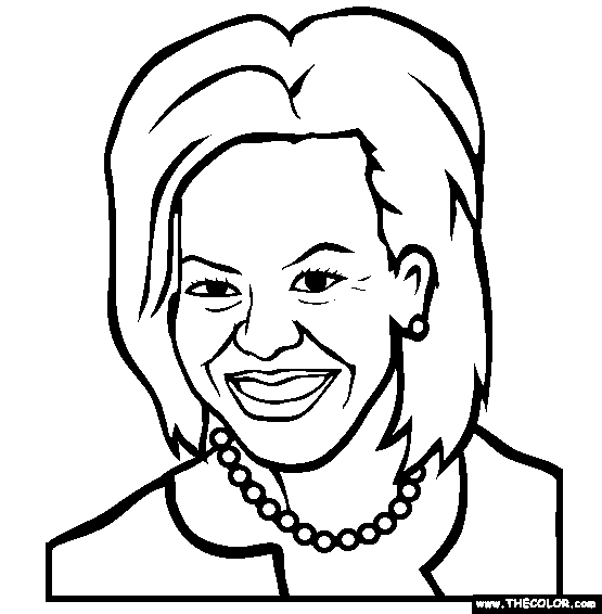 First Lady Michelle Obama Online Coloring Page 