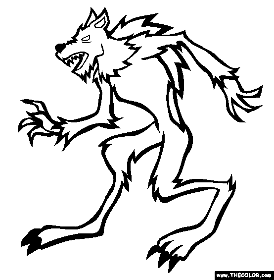 Michigan Dogman Coloring Page