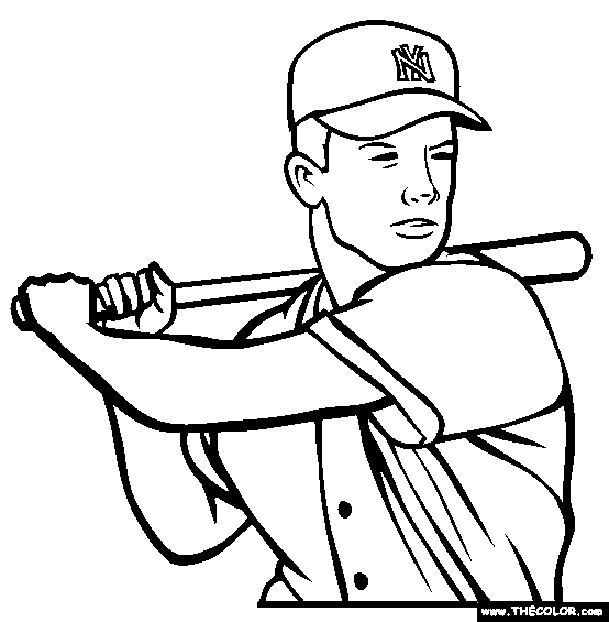 Mickey Mantle Coloring Page