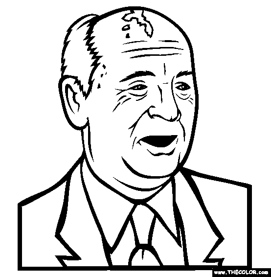 Mikhail Gorbachev Coloring Page