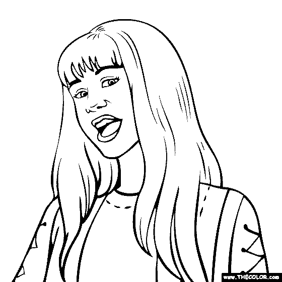 Young Miley Cyrus 2 Coloring Page