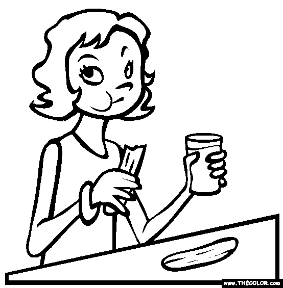 Milk And Pickles Coloring Page