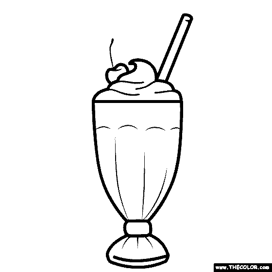 Milkshake Coloring Page