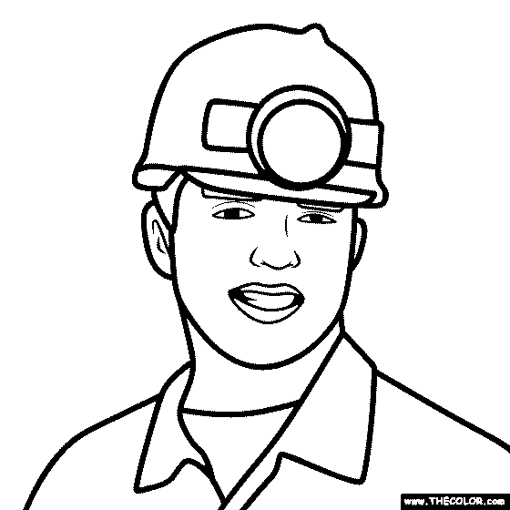 Miner Coloring Page