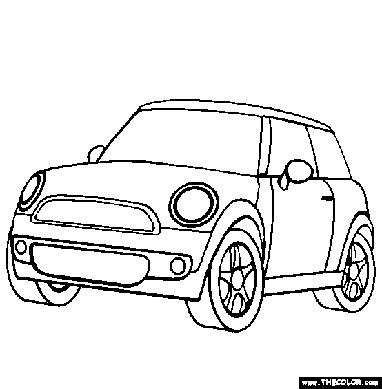 Mini Cooper Coloring Page