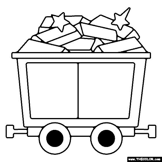 Mining For Gold Coloring Page