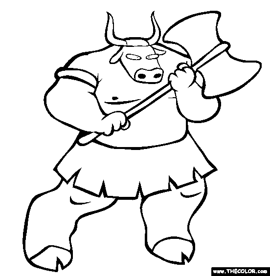 Minotaur Coloring Page