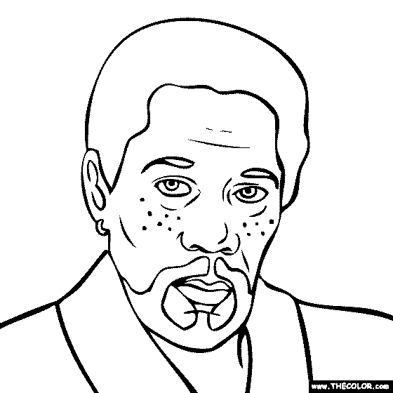 Morgan Freeman Coloring Page