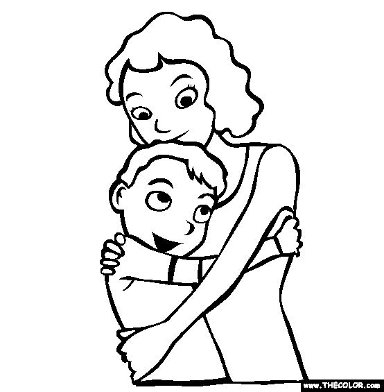 Mothers Day Love Online Coloring Page