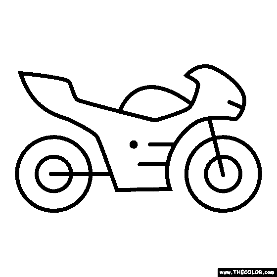 Moto Racing Bike Coloring Page