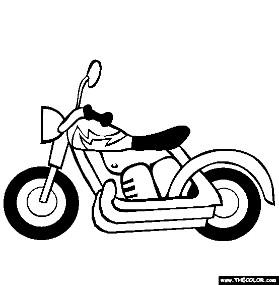 Motorcycle Coloring Page