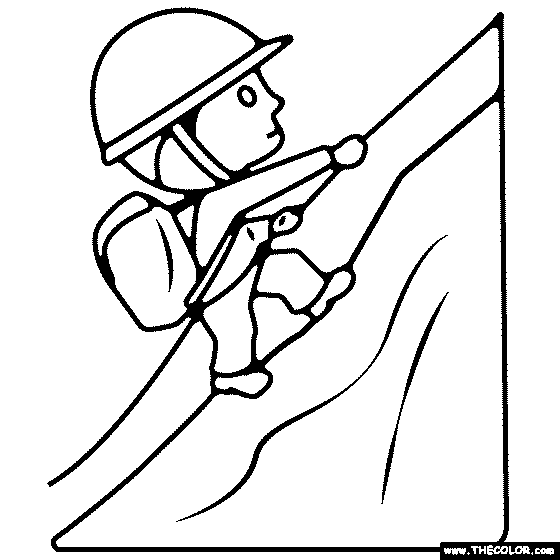 rock climbing coloring pages