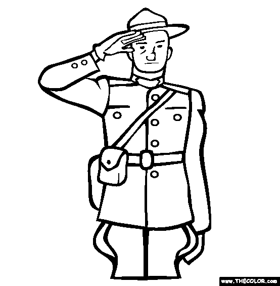 Mountie Coloring Page