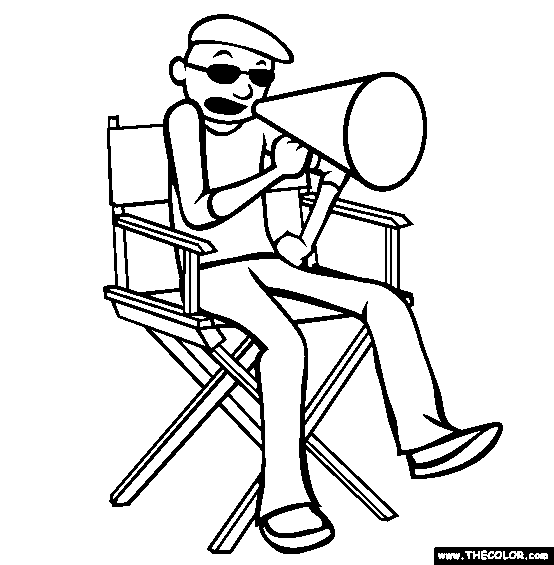 Movie Director Coloring Page