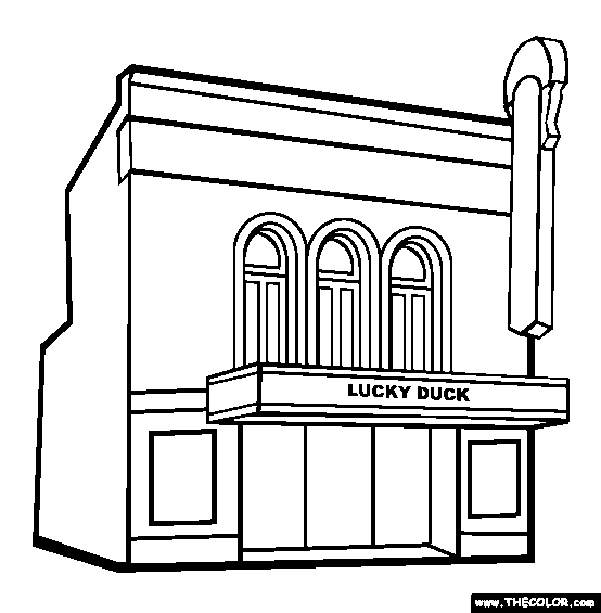 Movie Theater Coloring Page