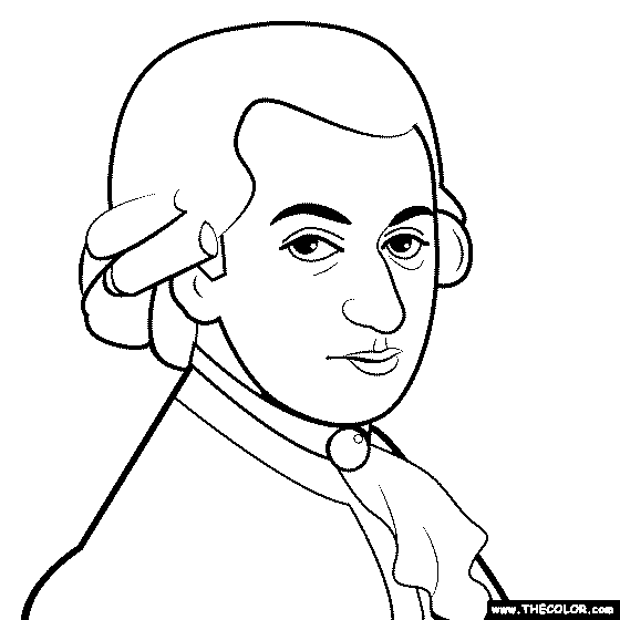 Mozart Coloring Page