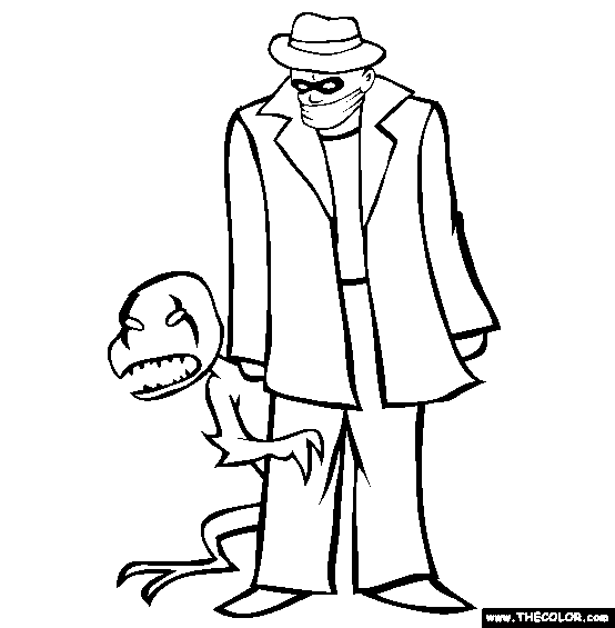 Mr Mystery Coloring Page