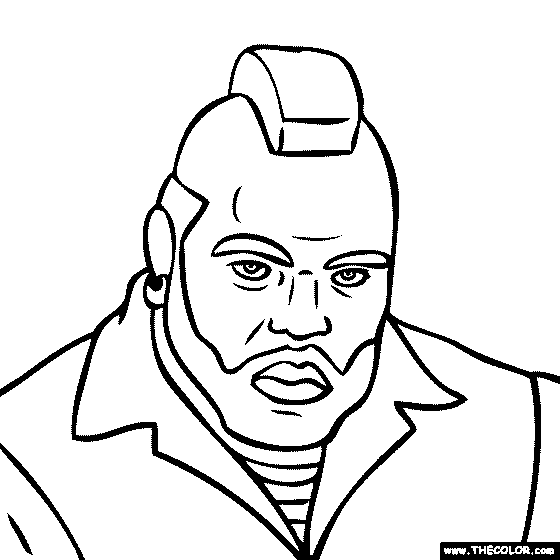 Mr. T Coloring Page