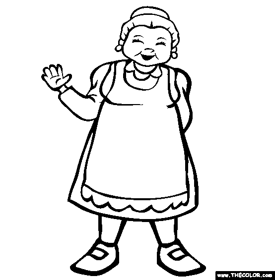 Mrs Claus Christmas Coloring Page