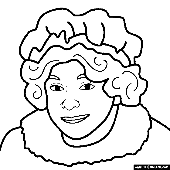 Mrs Santa Claus Coloring Page