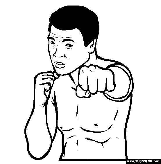 Muhammad Ali Cassius Clay Coloring Page