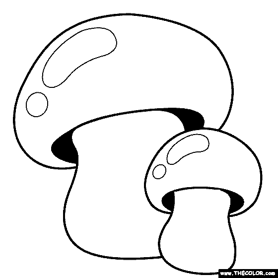 Mushrooms Coloring Page