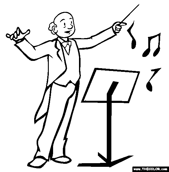 Music Conductor Coloring Page