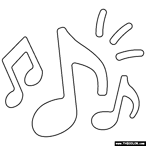 Musical Notes Coloring Page