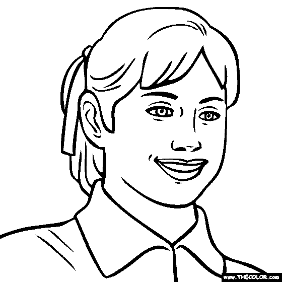 Nadia Comaneci Coloring Page