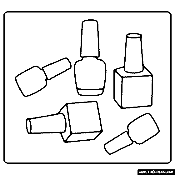 Nail Polish Bottle Coloring Page