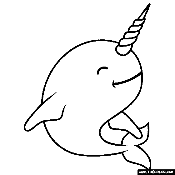 Narwhal Coloring Page