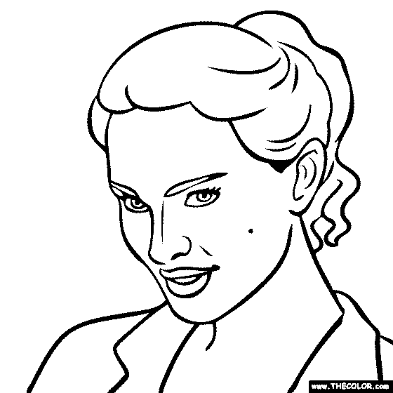 Natalie Portman Coloring Page