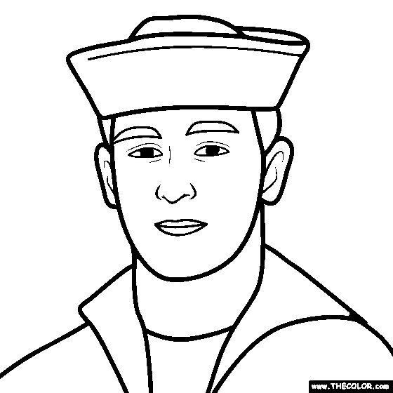 Navy Sailor Coloring Page